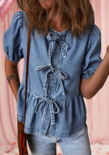 Load image into Gallery viewer, Deal With It Denim Top